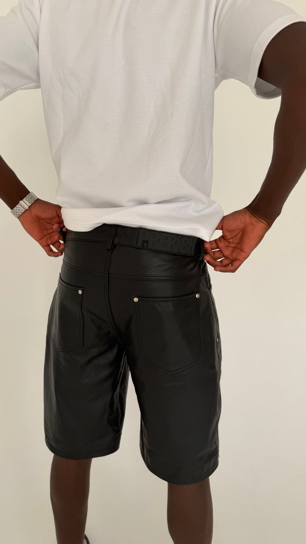 PRERICH Leather Shorts