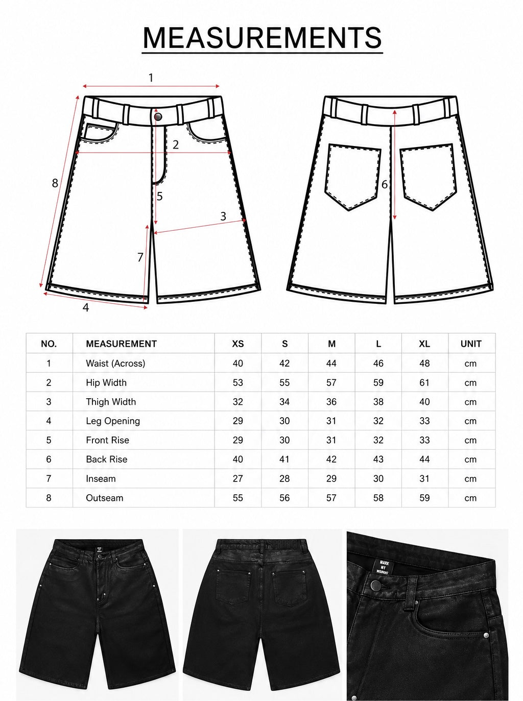 PRERICH Leather Shorts